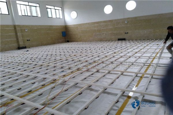 懸浮籃球運動木地板噴漆